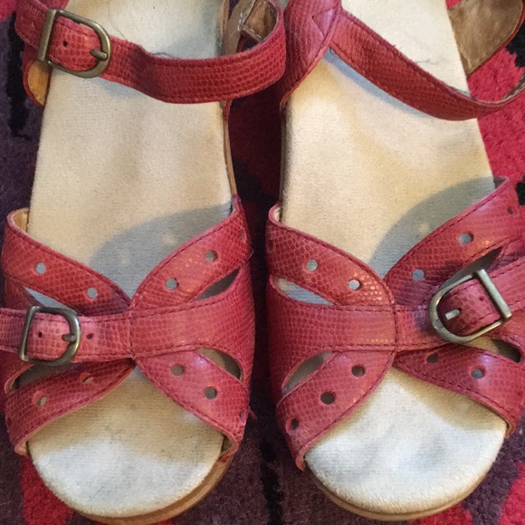 dansko red sandals